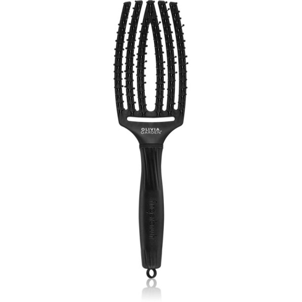 Olivia Garden Fingerbrush Double Bristles плоска четка за по-лесно разресване на косата 1 бр.