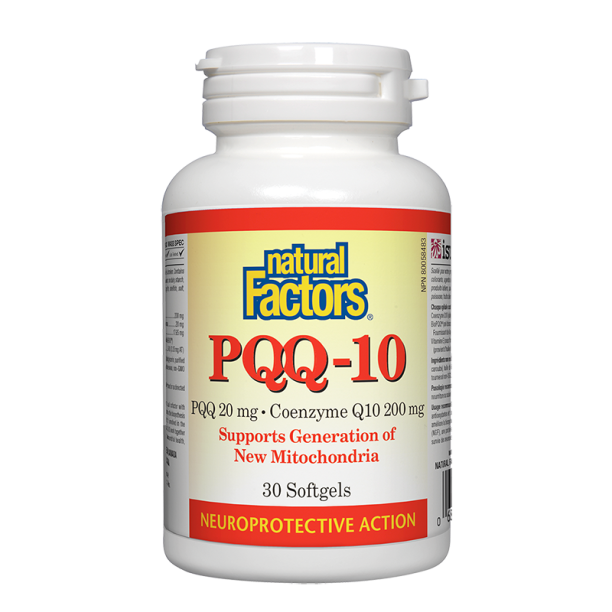 PQQ- 10®/ Пиролоквинолин квинон 20 mg + Коензим Q10 200 mg х 30 софтгел капсули Natural Factors на ниска цена