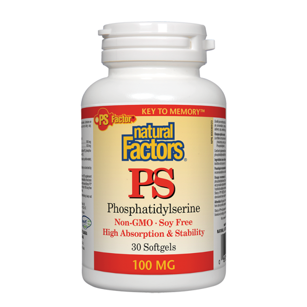 PS Phosphatidylserine/ ФосфатидилСерин 100 mg х 30 софтгел капсули Natural Factors на ниска цена