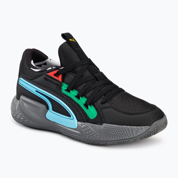 PUMA Court Rider Chaos Block Party мъжки баскетболни обувки черни 378265 01