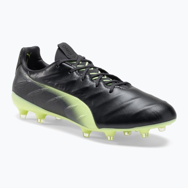 PUMA King Platinum 21 FG/AG мъжки футболни обувки черно-зелени 106478 05