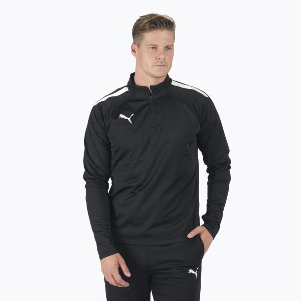 PUMA Teamliga 1/4 Zip Top футболен суитшърт черен 657236_03