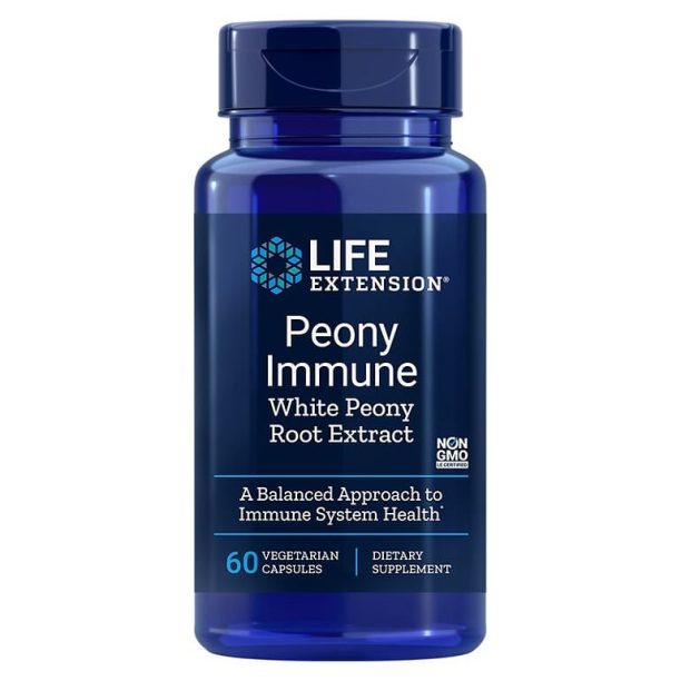 Peony Immune White Peony Root Extract / Бял Божур (корен) 600 mg х 60 капсули Life Extension на ниска цена