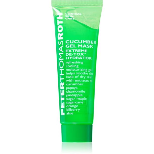 Peter Thomas Roth Cucumber De-Tox Gel Mask хидратираща гел маска за зоната на лицето и очите 30 мл.