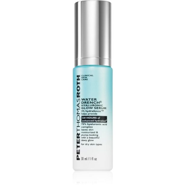 Peter Thomas Roth Water Drench Hyaluronic Glow Serum хиалуронов серум за озаряване на лицето 30 мл.