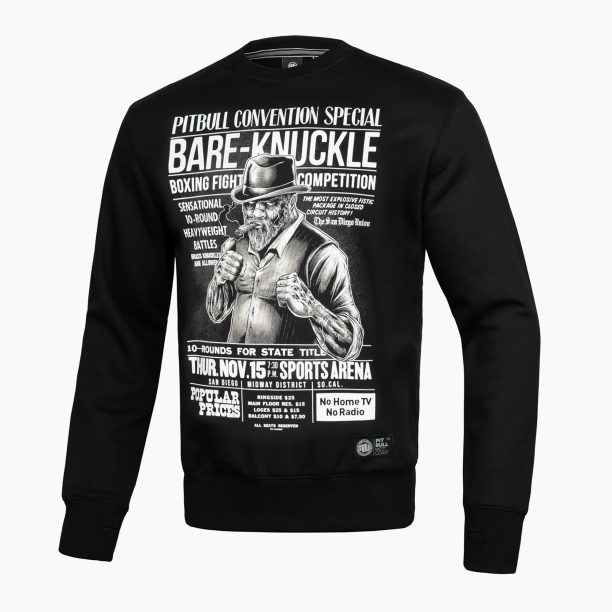 Pitbull West Coast мъжки суитшърт Bare Knuckle Crewneck black