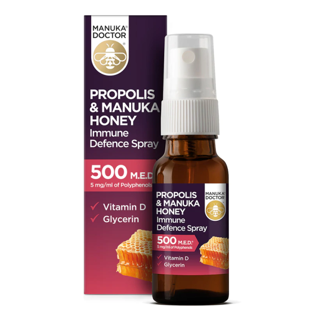 Propolis & Manuka Honey Immune Defence Spray / Спрей за уста за имунна защита с прополис и мед от манука 500 M.E.D