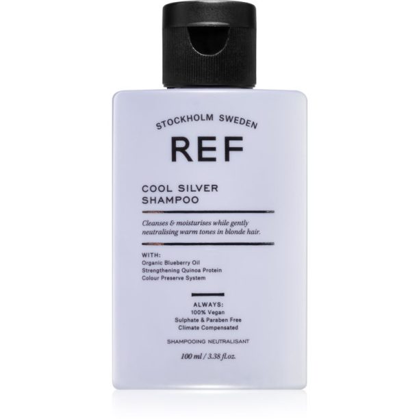 REF Cool Silver Shampoo сребърен шампоан неутрализиращ жълтеникавите оттенъци 100 мл.