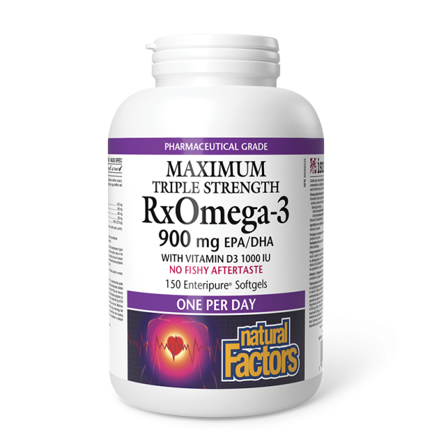 RX Omega-3 Maximum Triple Stength 1425 mg (тройна концентрация 900 mg EPA DHA) + витамин D3 1000 IU