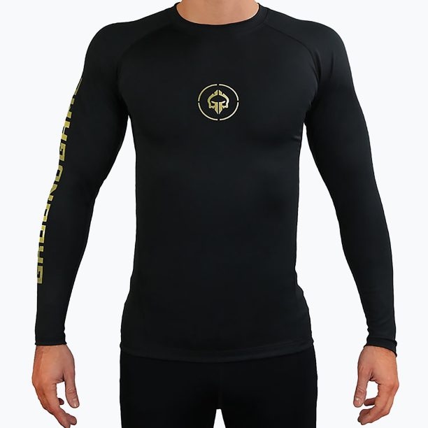 Rashguard męski Ground Game Athletic Gold czarny RASHATHGOLDLS