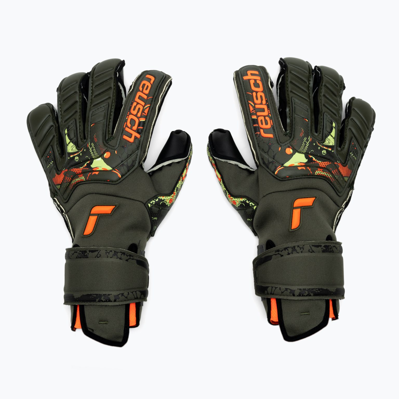 Reusch Attrakt Duo Evolution Adaptive Flex вратарски ръкавици зелени 5370055-5555