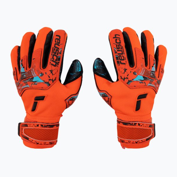 Reusch Attrakt Fusion Finger Support Guardian Junior детски вратарски ръкавици червени 5372940-3333