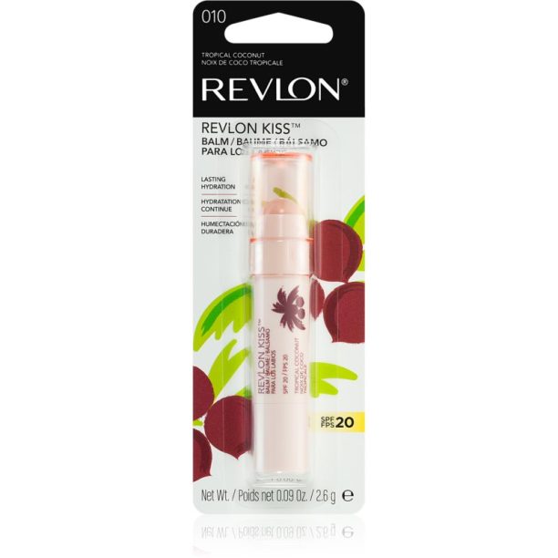 Revlon Cosmetics Kiss™ Balm хидратиращ балсам за устни SPF 20 аромати 010 Tropical Coconut 2