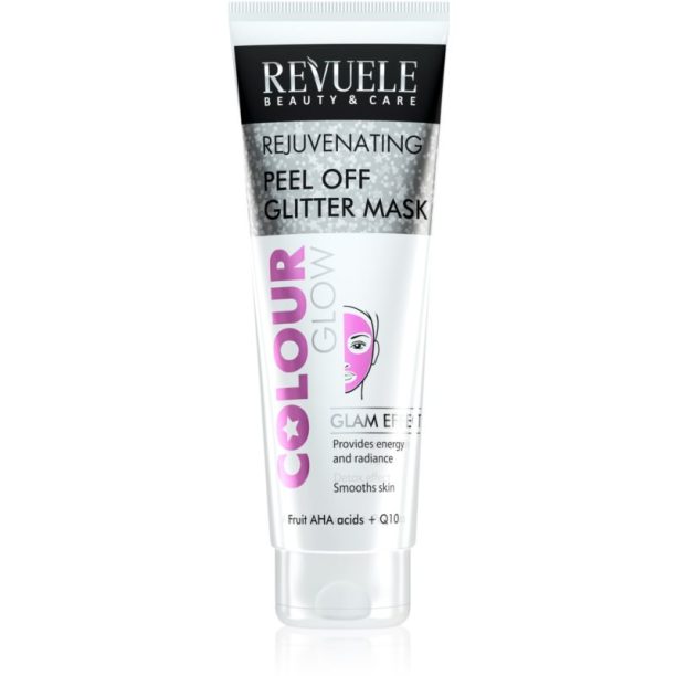 Revuele Colour Glow Rejuvenating Peel off Glitter Mask отлепваща се маска за подмладяване на кожата на лицето 80 мл.