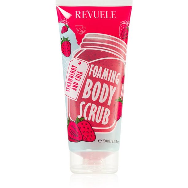 Revuele Foaming Body Scrub Strawberry and Chia хидратиращ пилинг за тяло 200 мл.