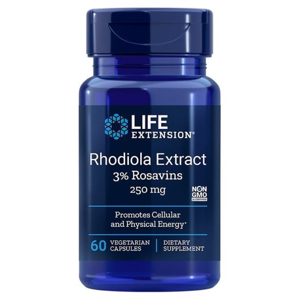 Rhodiola Extract / Златен корен 250 mg х 60 капсули Life Extension на ниска цена