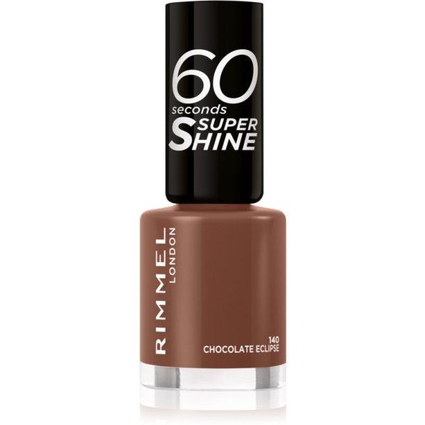 Rimmel 60 Seconds Super Shine лак за нокти цвят 140 Chocolate Eclipse 8 мл.