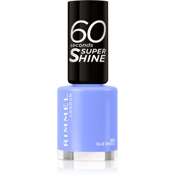 Rimmel 60 Seconds Super Shine лак за нокти цвят 856 Blue Breeze 8 мл.