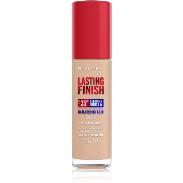 Rimmel Lasting Finish 35H Hydration Boost хидратиращ фон дьо тен SPF 20 цвят 050 Fair Porcelain 30 мл.