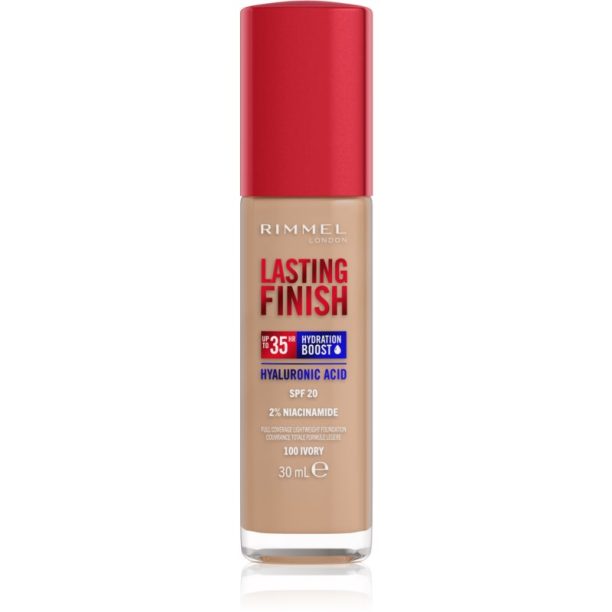 Rimmel Lasting Finish 35H Hydration Boost хидратиращ фон дьо тен SPF 20 цвят 100 Ivory 30 мл.