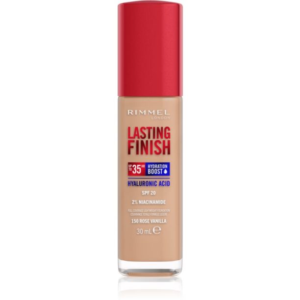 Rimmel Lasting Finish 35H Hydration Boost хидратиращ фон дьо тен SPF 20 цвят 150 Rose Vanilla 30 мл.