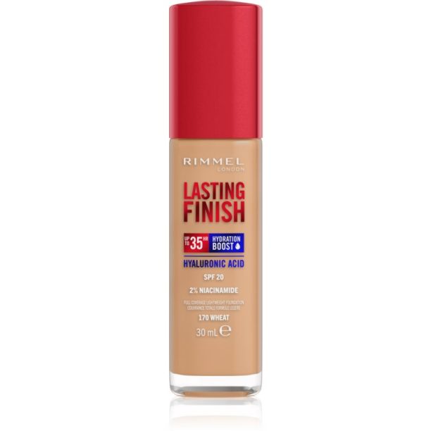 Rimmel Lasting Finish 35H Hydration Boost хидратиращ фон дьо тен SPF 20 цвят 170 Wheat 30 мл.