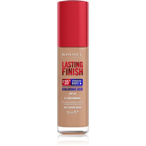 Rimmel Lasting Finish 35H Hydration Boost хидратиращ фон дьо тен SPF 20 цвят 201 Classic Beige 30 мл.