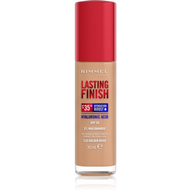 Rimmel Lasting Finish 35H Hydration Boost хидратиращ фон дьо тен SPF 20 цвят 210 Golden Beige 30 мл.