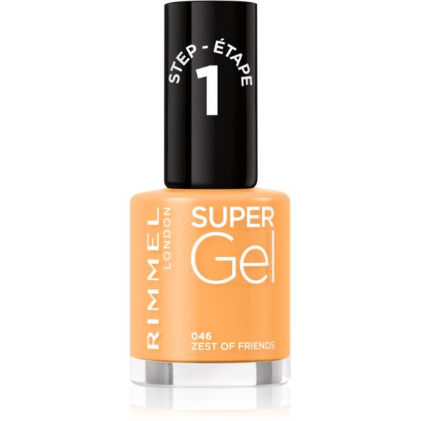 Rimmel Super Gel гел лак за нокти без използване на UV/LED лампа цвят 046 Zest Of Friends 12 мл.