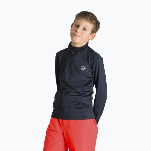 Rossignol Boy 1/2 Zip Warm Stretch детски ски суитшърт черен