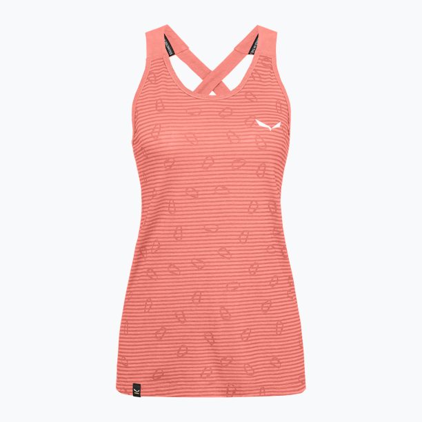 Salewa дамска тениска за катерене Lavaredo Hemp Graphic Tank pink 00-0000028535