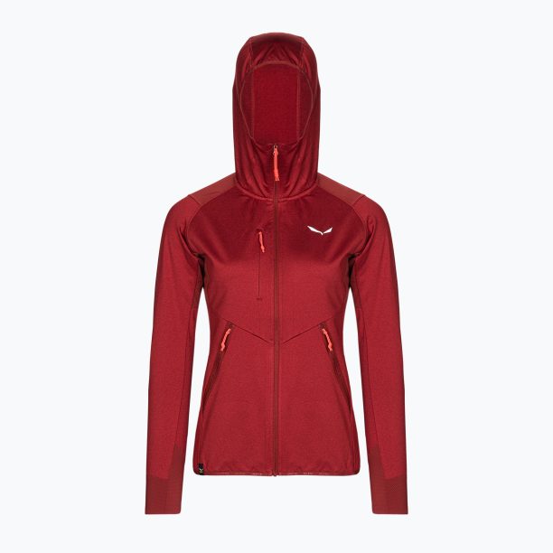 Salewa дамски полар Agner Hybrid PL/DST FZ Hoody тъмно червен 00-0000027372