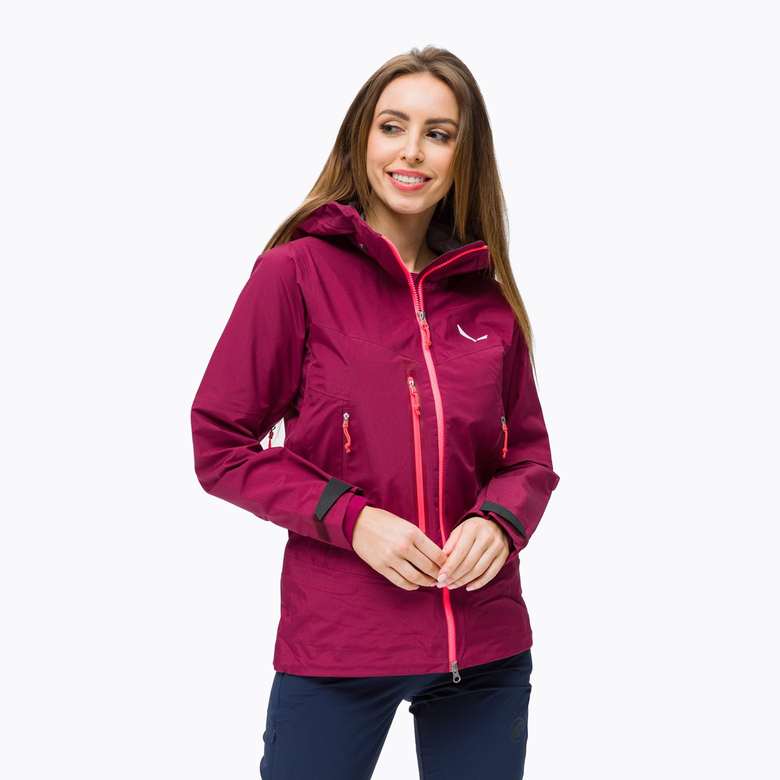 Salewa дамско дъждобранно яке Sella Responsive maroon 00-0000027879