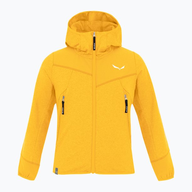 Salewa детски поларен суитшърт Agner Melange PL FZ Hoody жълт 00-0000027768