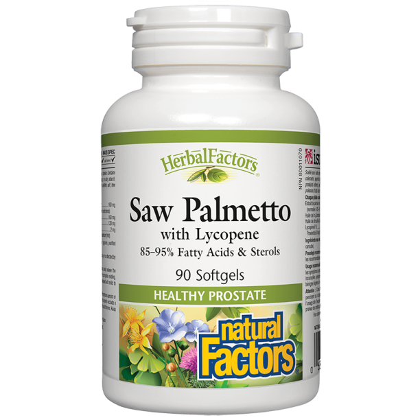 Saw Palmetto with Lycopene/ Сао Палмето с Ликопен х 90 софтгел капсули Natural Factors на ниска цена