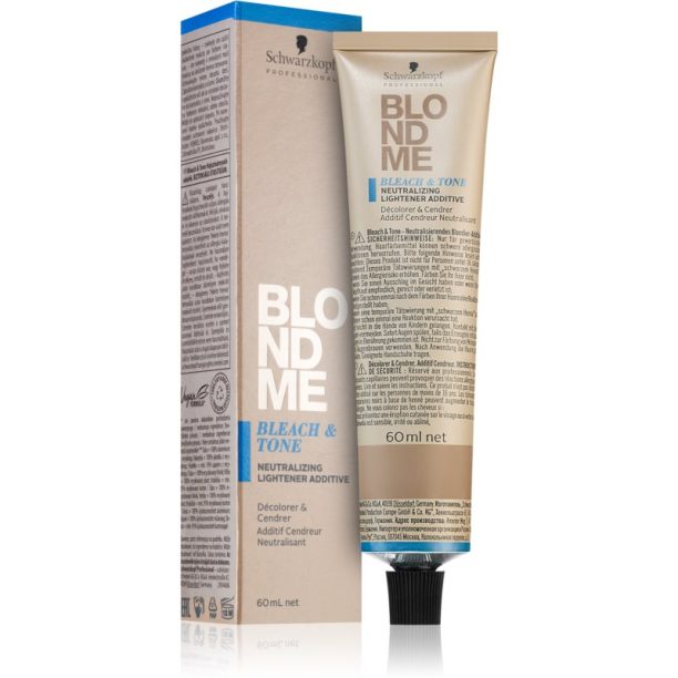 Schwarzkopf Professional Blondme Bleach & Tone изсветляваща и тонираща добавка цвят Ash 60 мл. на ниска цена