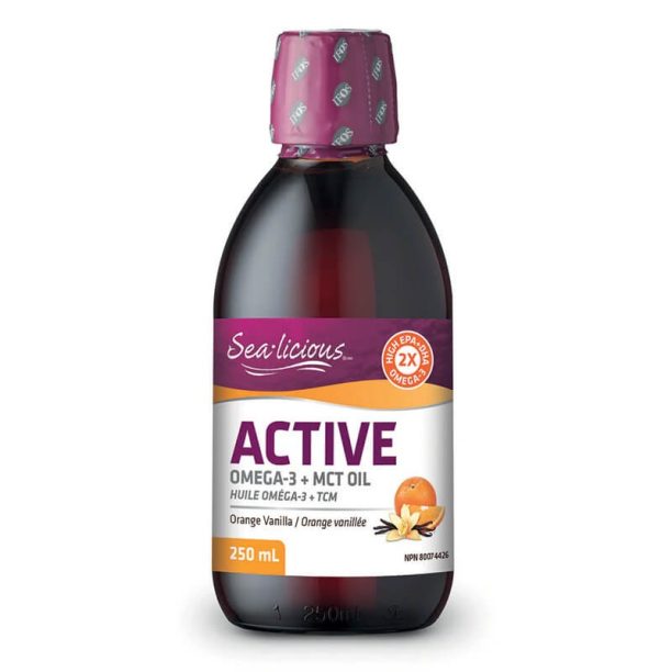 Sea-Licious® Active Omega-3 with Vitamin D3 & MCT Oil - Омега-3 + витамин D3 и МСТ