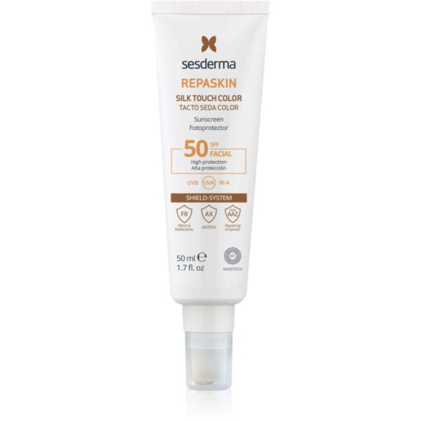 Sesderma Repaskin Silk Touch матиращ слънцезащитен крем за лице SPF 30 50 мл.