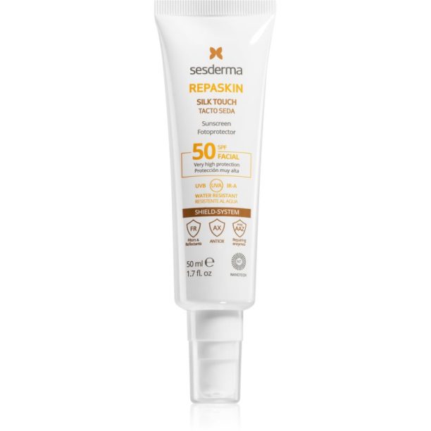 Sesderma Repaskin Silk Touch слънцезащитен крем за лице SPF 50 50 мл.