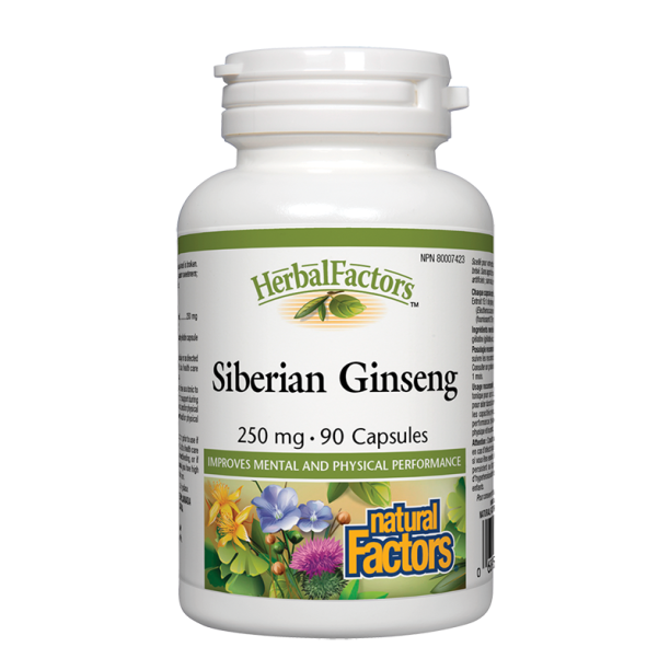 Siberian Ginseng/ Женшен сибирски 250 mg х 90 капсули Natural Factors на ниска цена