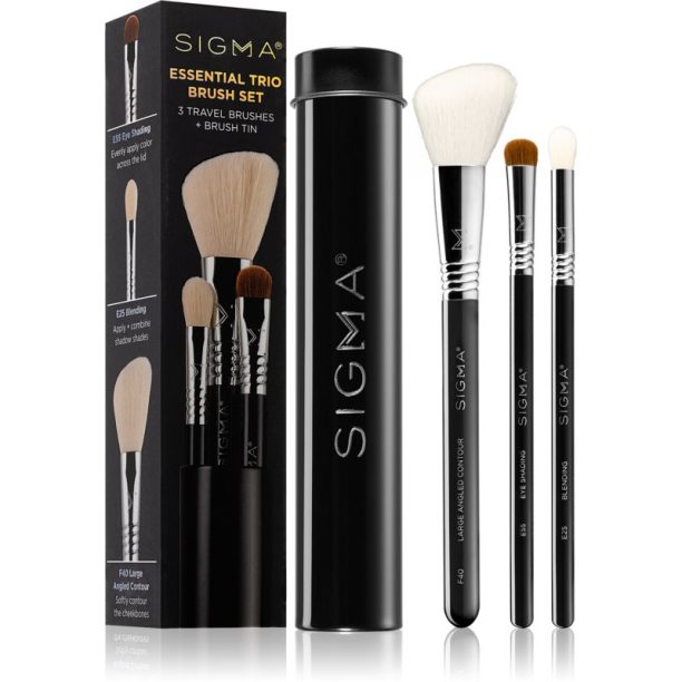 Sigma Beauty Essential Trio Brush Set комплкет четки с калъф