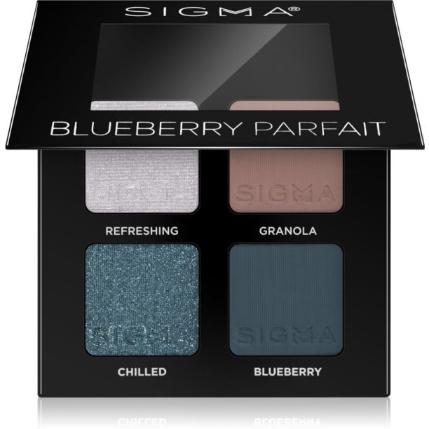 Sigma Beauty Quad палитра сенки за очи цвят Blueberry Parfait 4 гр.