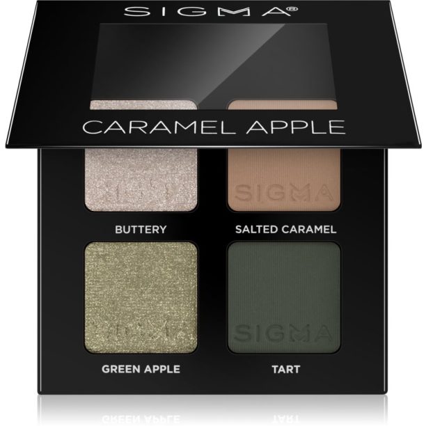 Sigma Beauty Quad палитра сенки за очи цвят Caramel Apple 4 гр.