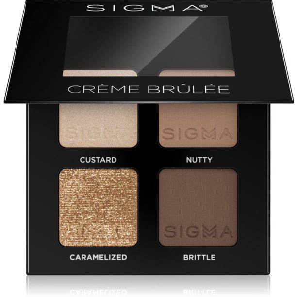 Sigma Beauty Quad палитра сенки за очи цвят Crème Brûlée 4 гр.