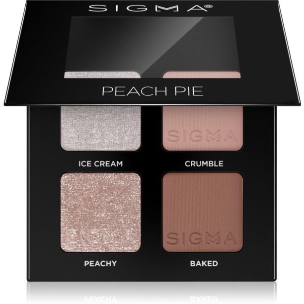 Sigma Beauty Quad палитра сенки за очи цвят Peach Pie 4 гр.