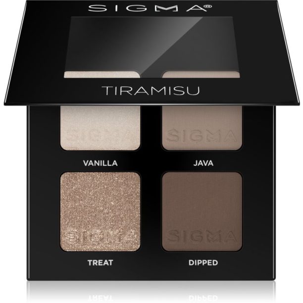 Sigma Beauty Quad палитра сенки за очи цвят Tiramisu 4 гр.