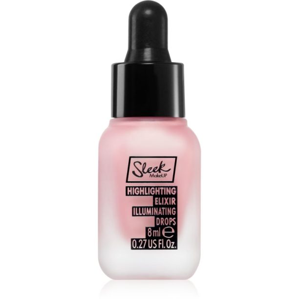 Sleek Highlighting Elixir Illuminating Drops течен хайлайтър с пипета цвят She Got It Glow 8 мл.