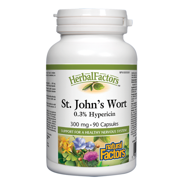 St. John`s Wort/ Жълт кантарион 300 mg х 90 капсули Natural Factors на ниска цена