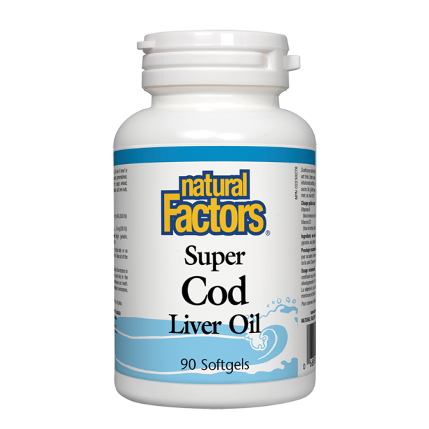 Super Cod Liver Oil/ Черен дроб на треска (масло) 1100 mg х 90 софтгел капсули Natural Factors на ниска цена