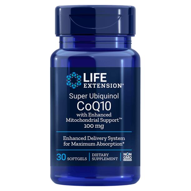 Super Ubiquinol CoQ10 with Enhanced Mitochondrial Support / Коензим Q10 100mg х 30 софтгел капсули Life Extension на ниска цена